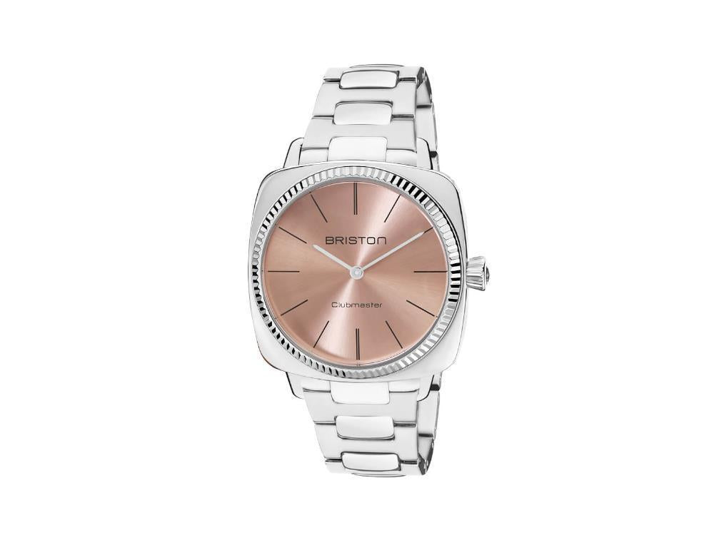 Briston Clubmaster Elegant Quartz Watch, Pink, 37 mm, 23937.S.E.6.SB