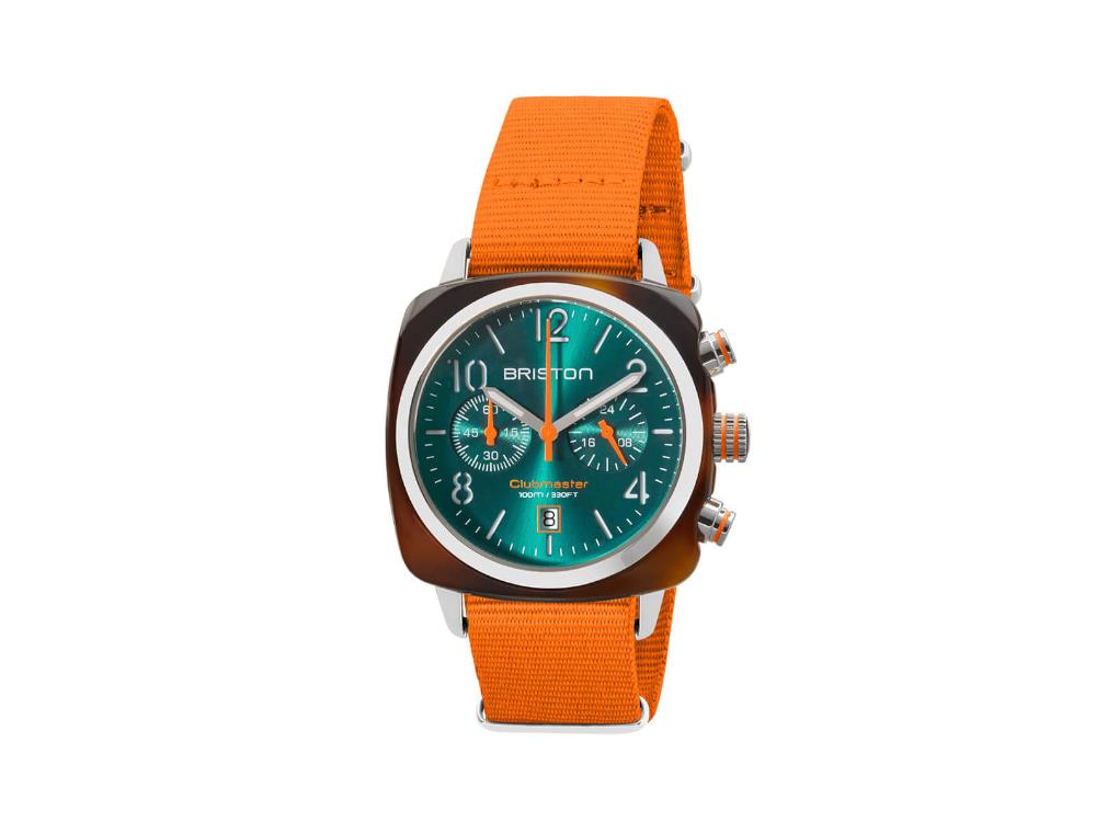 Briston Clubmaster Classic Summer Vibes Emerald Green Quartz Watch, 40 mm