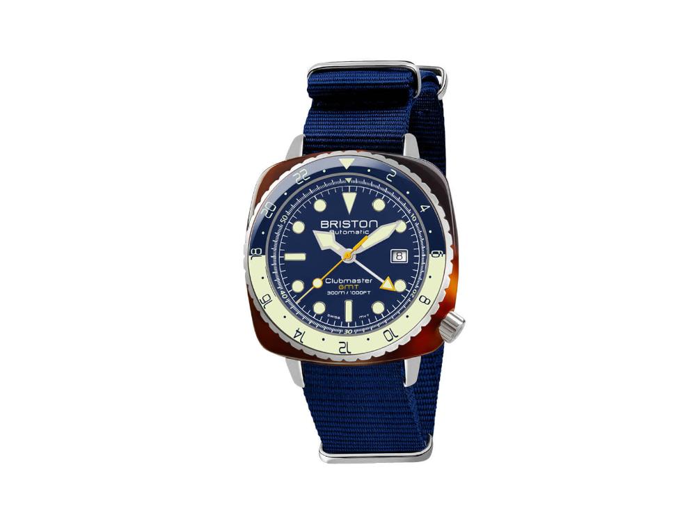 Briston Clubmaster Diver Pro GMT Automatic Watch, Blue, LE, 24844.SA.T.15.NNB