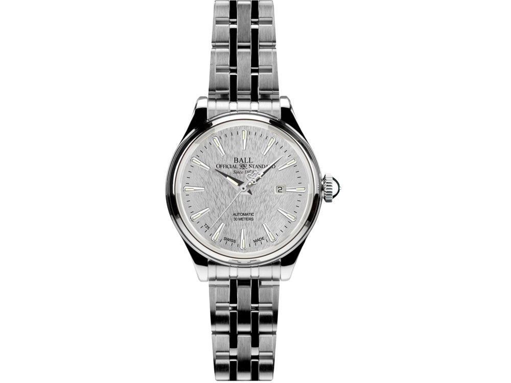 Ball Trainmaster Eternity Ladies Watch, Ball RR1104, Silver, Steel bracelet