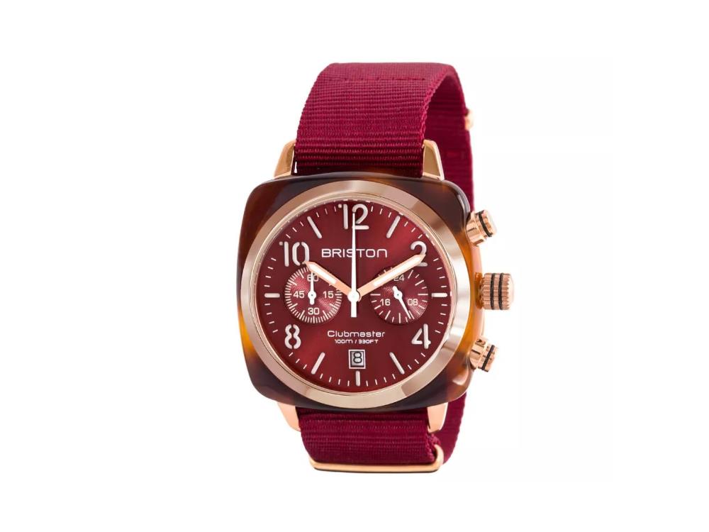 Briston Clubmaster Classic Quartz Watch, Red, 40 mm, 15140.PRA.T.8.NBDX