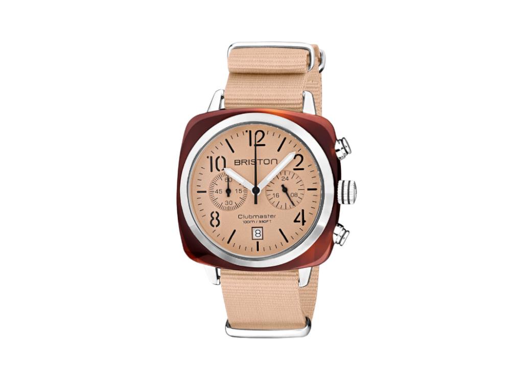 Briston Clubmaster Classic Terracotta Watch, Acetate, 40 mm, 20140.SA.T.36.NTN