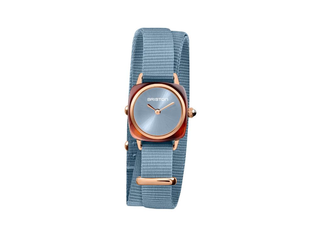 Briston Clubmaster Lady Quartz Watch, Acetate, Blue, 24 mm, 21924.PRA.T.25.NIB