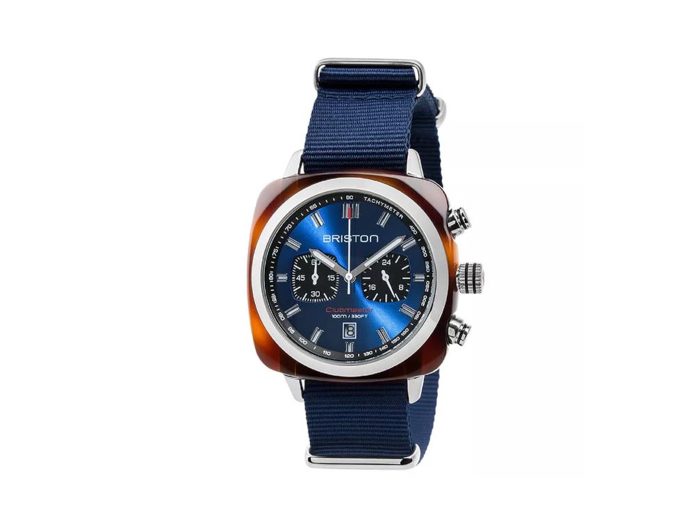 Briston Clubmaster Sport Quartz Watch, Blue, 42 mm, 17142.SA.TS.9.NNB