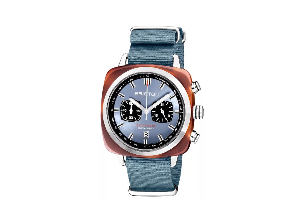 Briston Clubmaster Sport Quartz Watch, Blue, 42 mm, 20142.SA.TS.25.NIB