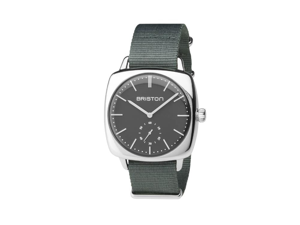 Briston Clubmaster Vintage Quartz Watch, Grey, 40 mm, 17440.PS.V.17.NG