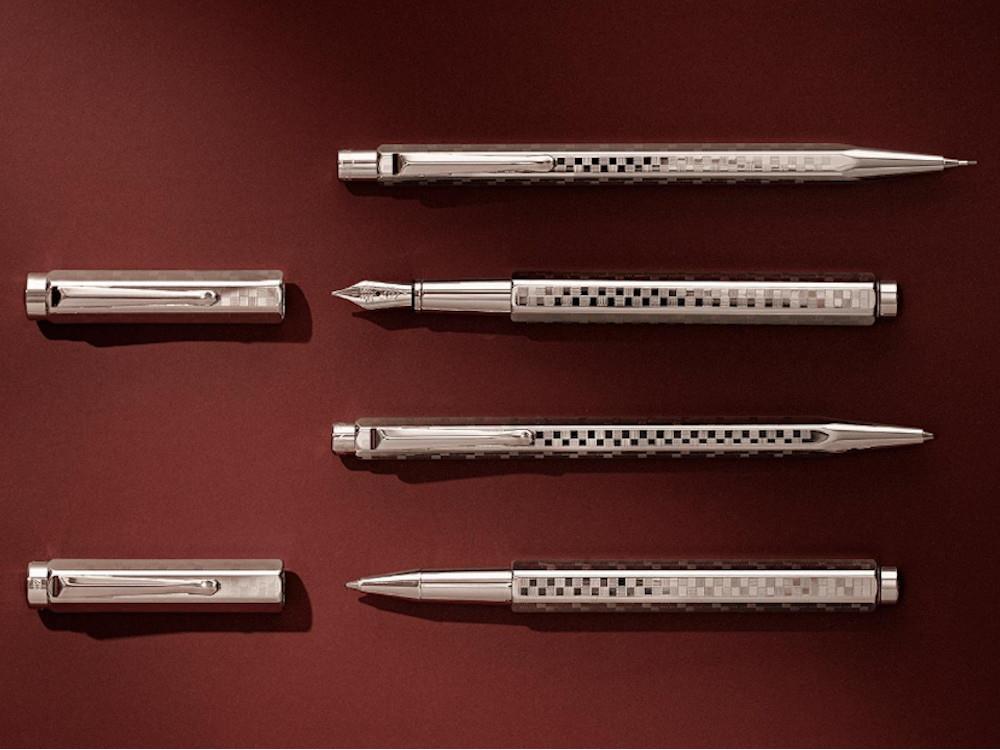 Caran d'Ache Ecridor Damier Rollerball pen, Brass, Silver, 838.566,