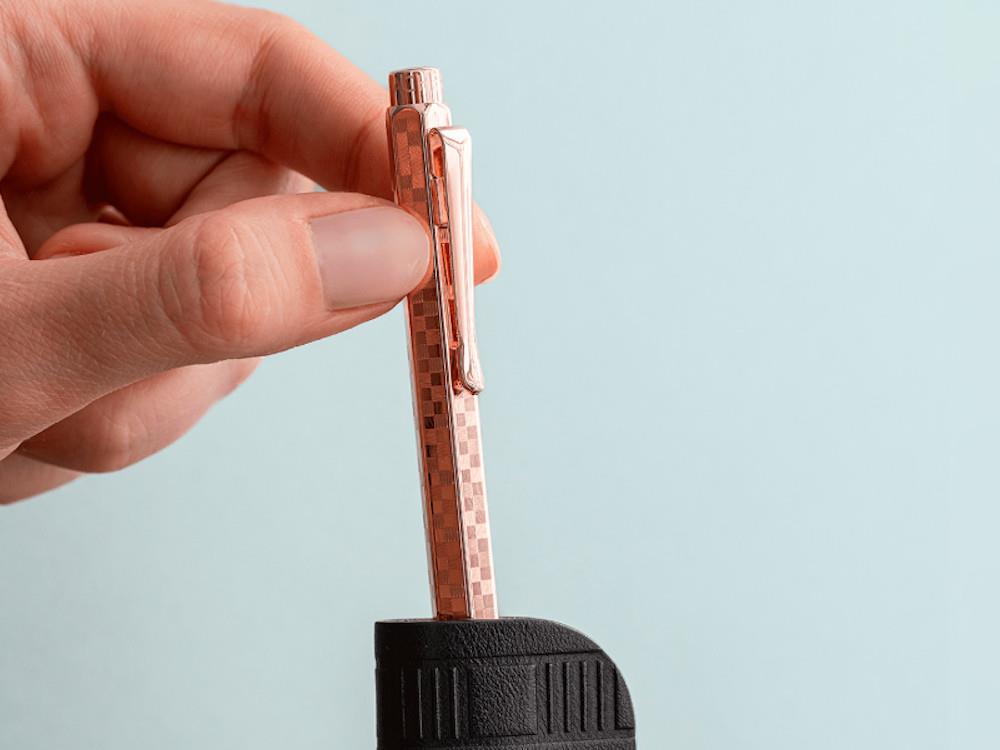 Caran d'Ache Ecridor Damier Ballpoint pen & Black Leather Case, 8902.567