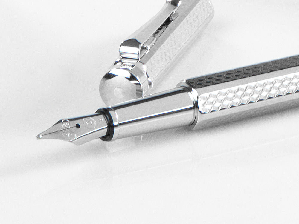 Caran d´Ache Ecridor Cubrik Fountain Pen, Palladium, Silver, 958.377