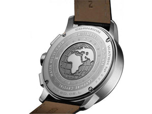 Cornavin Big Date Quartz Watch, Chronograph, 43 mm, Black, CO.BD.01.L