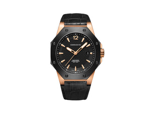 Cornavin Downtown 3-H Quartz Watch, 41 mm, Black, PVD Rose Gold, CO2021-2015