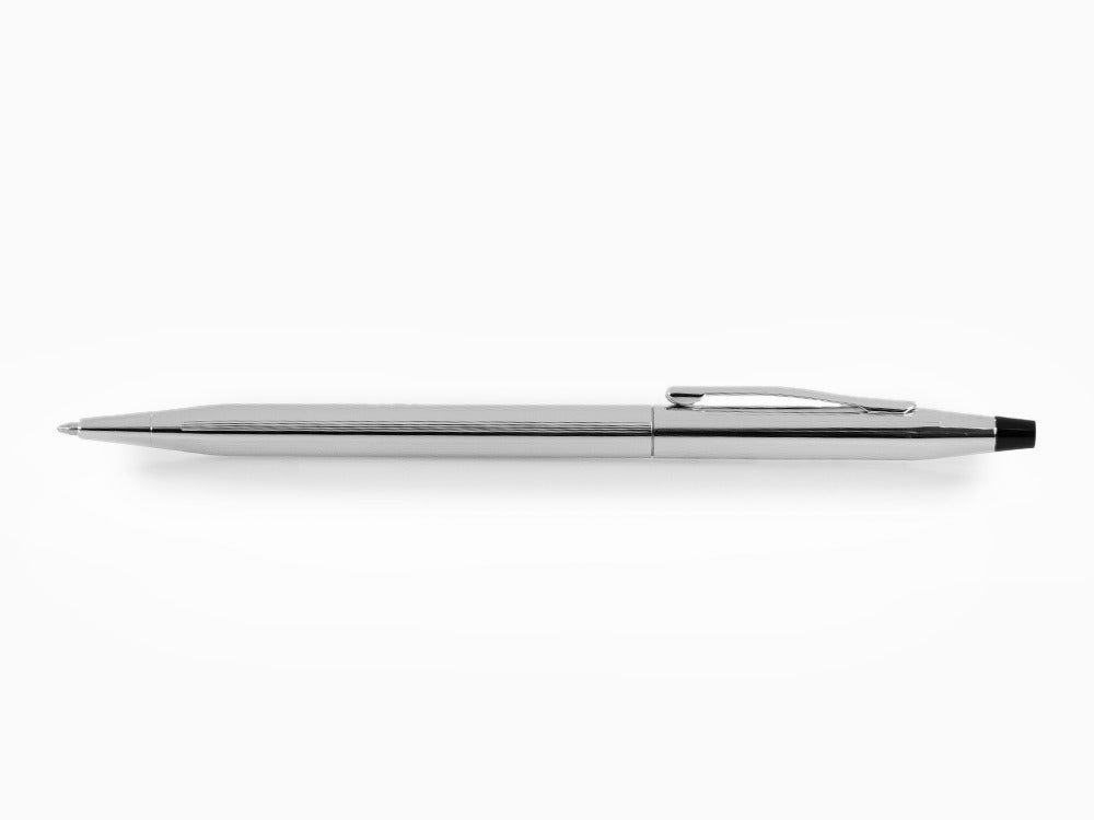 Cross Classic Century Ballpoint pen, Chrome, Silver, Polished, Ribbed, 3502