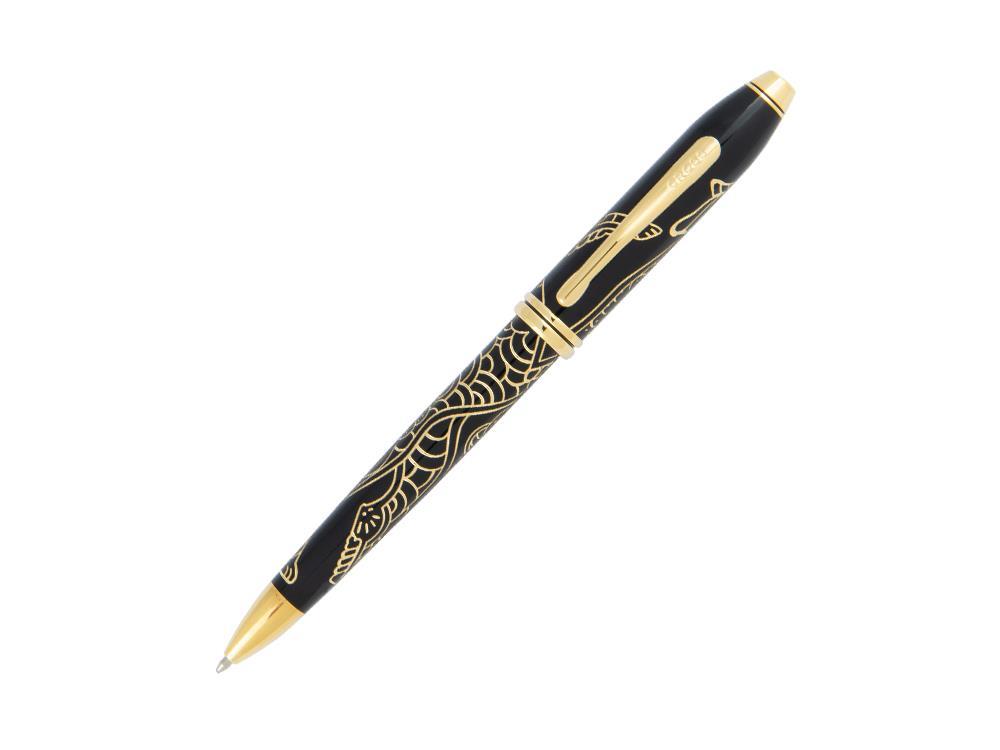 Cross Townsend Year of the Dog 2018 Ballpoint pen, Black, 23K Gold, AT0042-54