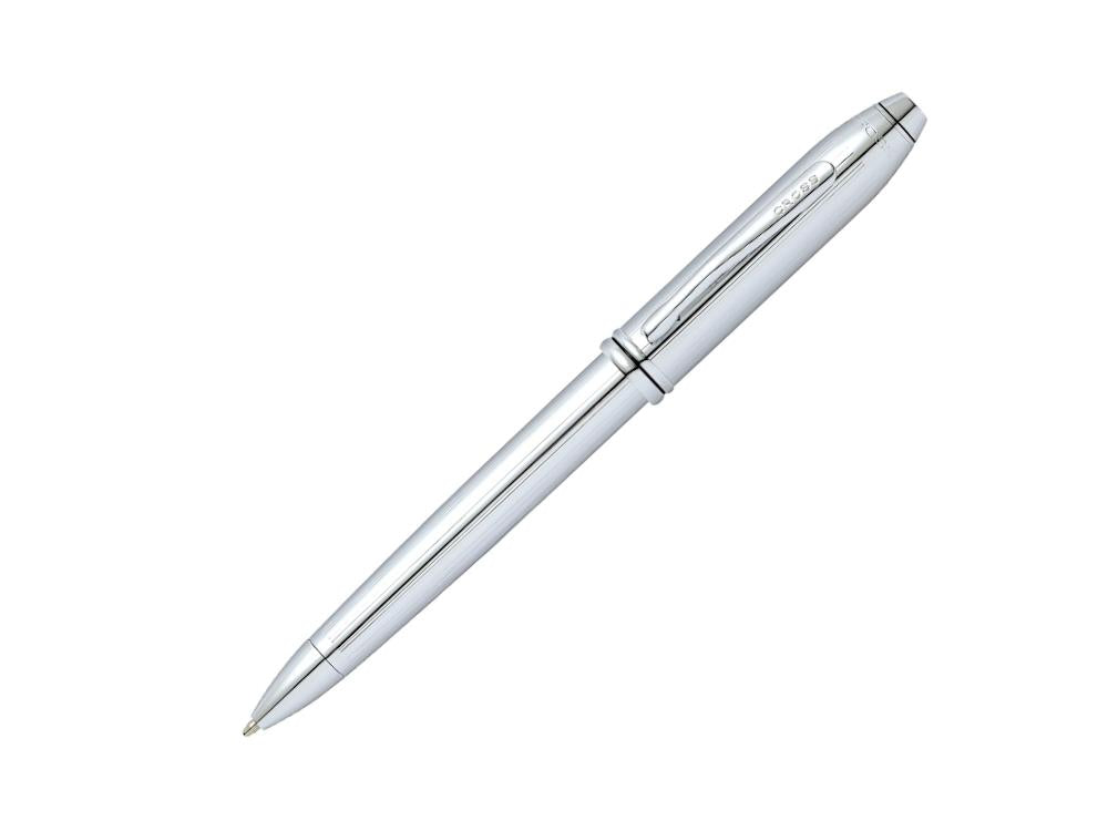 Cross Townsend Ballpoint pen, Steel, Silver, Polished, Chrome Trim, 532TW