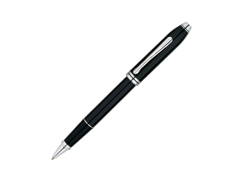 Cross Townsend Rollerball pen, Lacquer, Black, Rhodium trim, AT0045-4