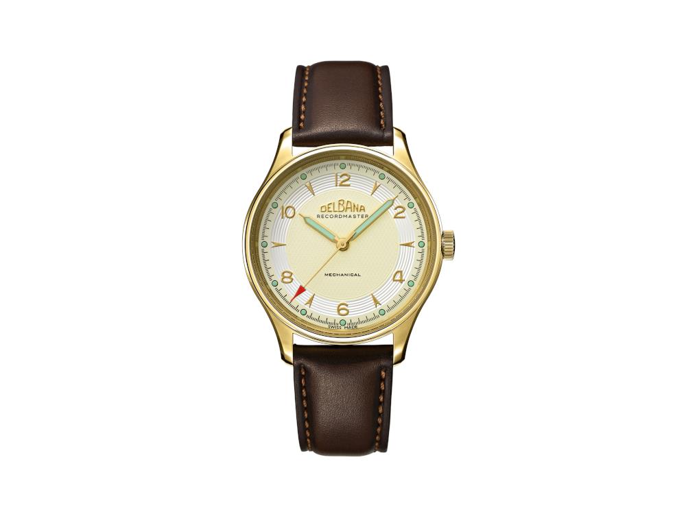 Delbana Recordmaster Mechanical Watch, PVD, golden, 40 mm, 42601.748.6.024