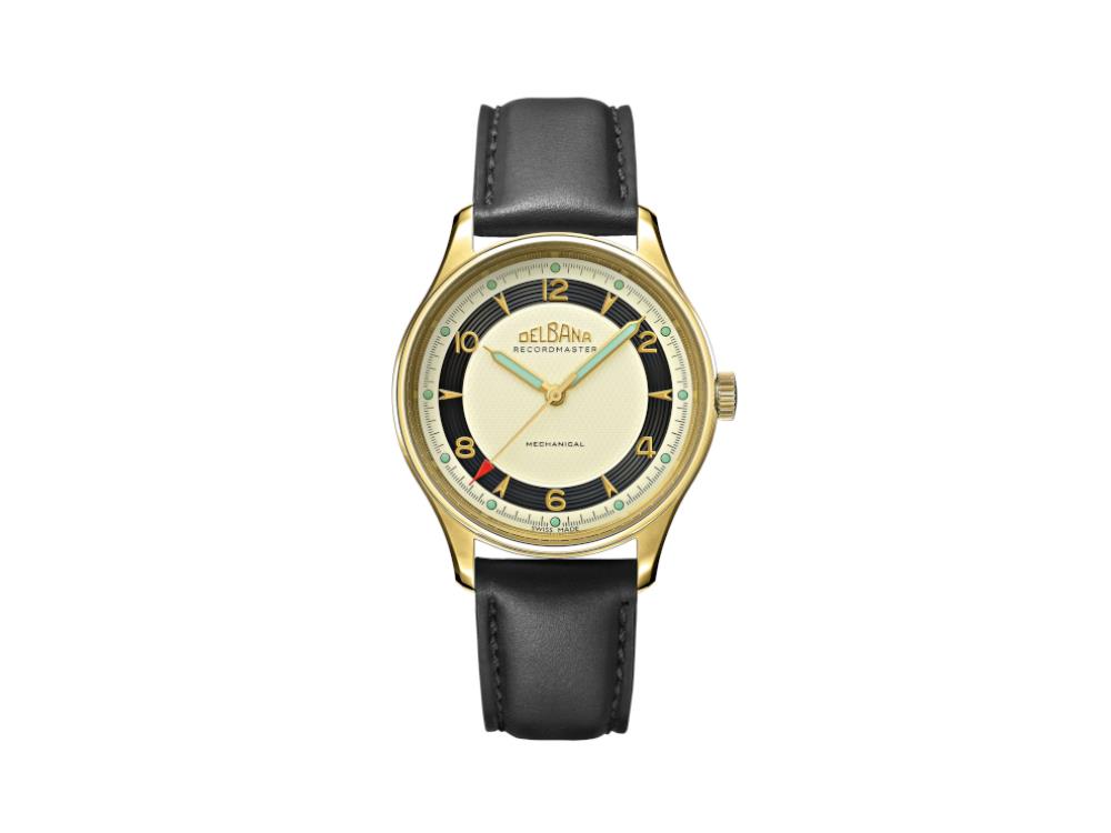 Delbana Recordmaster Mechanical Watch, PVD, golden, 40 mm, 42601.784.6.028
