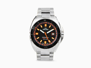 Delma Diver Shell Star Quartz Watch, Black, 44 mm, 20 atm, 41701.676.6.031