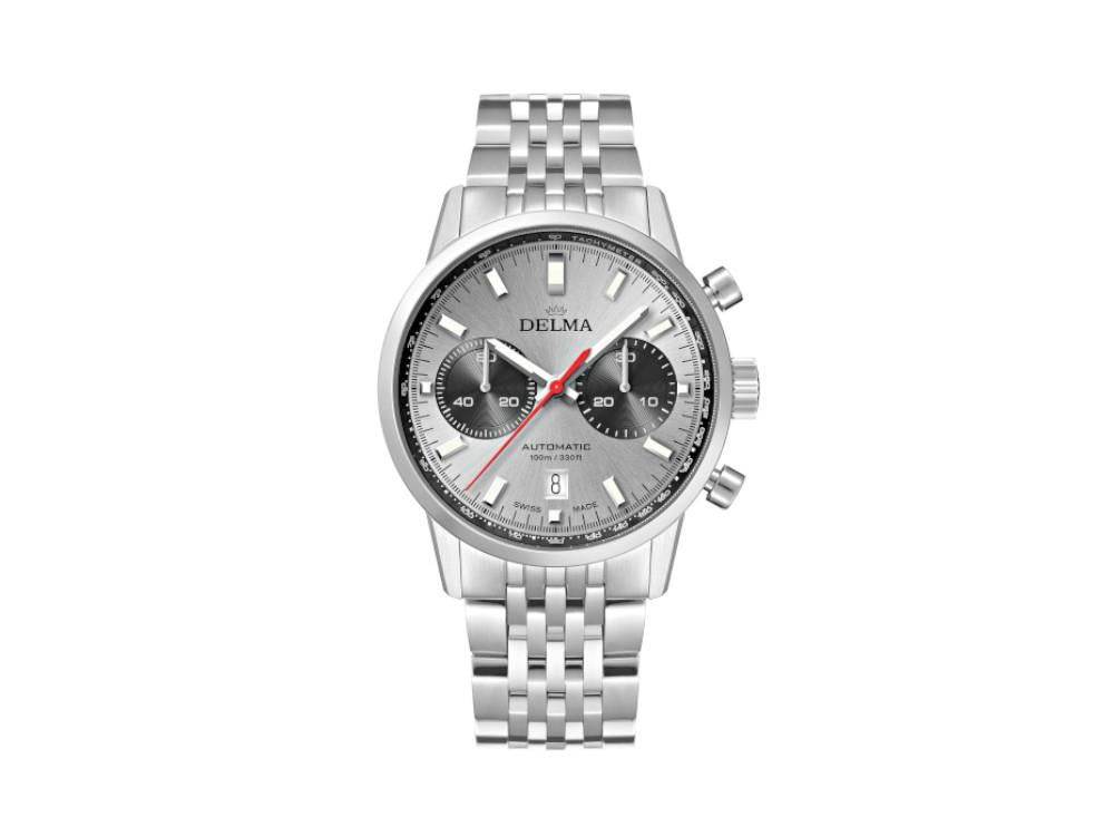 Delma Racing Continental Automatic Watch, Silver, 42 mm, 41701.702.6.061
