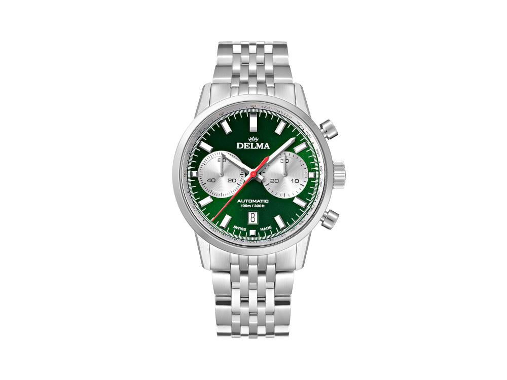 Delma Racing Continental Automatic Watch, Green, 42 mm, 41701.702.6.141