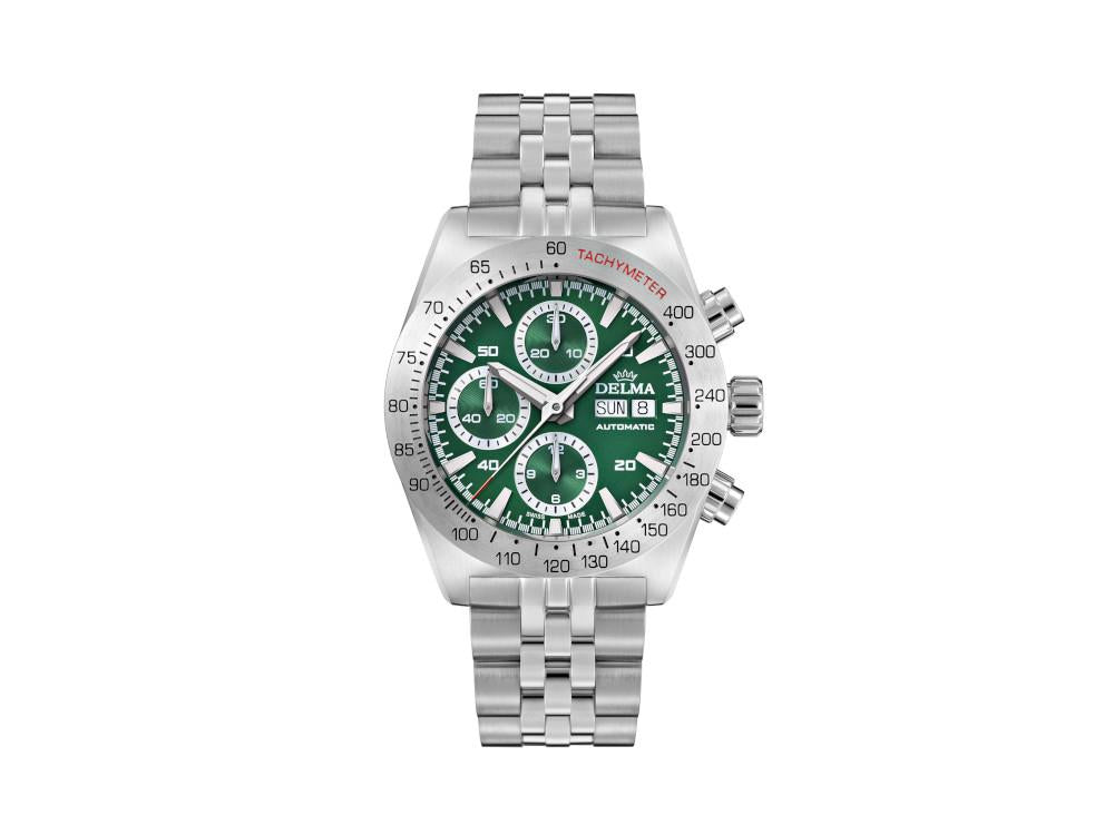 Delma Racing Montego Automatic Watch, Green, 42 mm, 41701.732.6.141