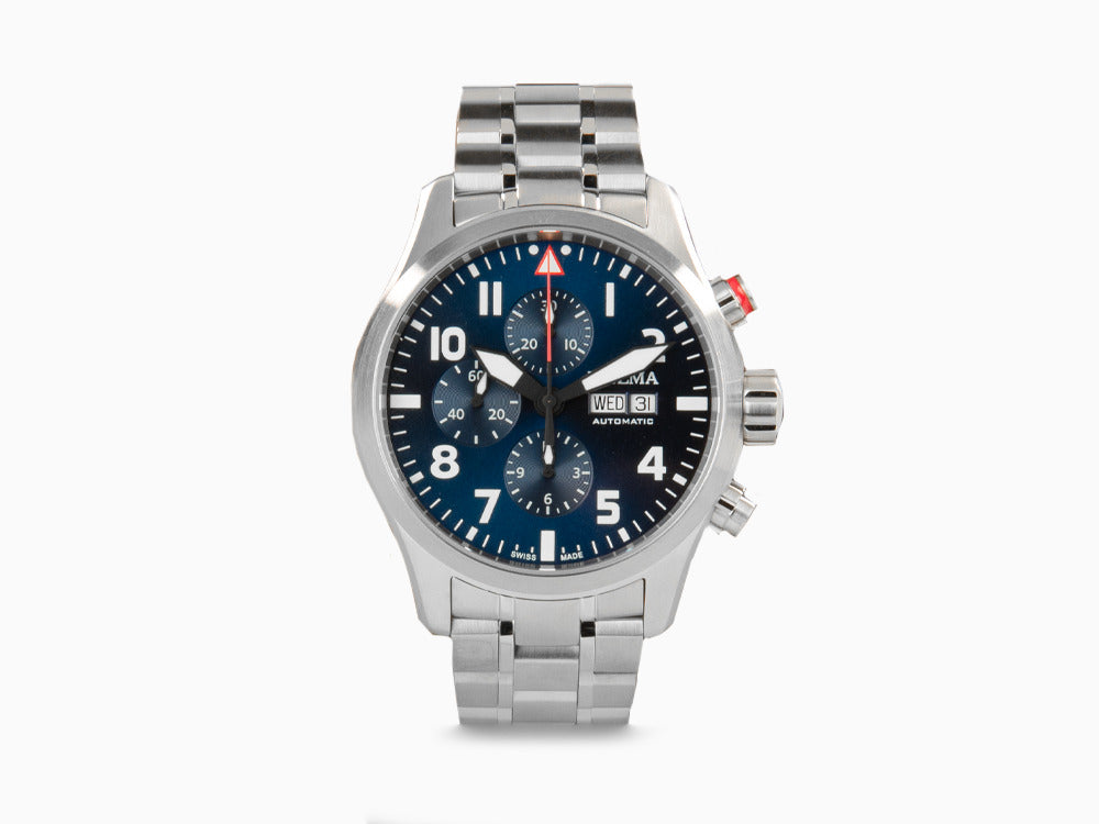 Delma Aero Commander Automatic Watch, Blue, 45 mm, Chronograph, 41702.580.6.049