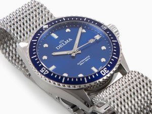 Delma Diver Cayman Automatic Watch, Blue, 42 mm, 41801.706.6.041