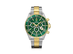 Delma Diver Santiago ChronographQuartz Watch, PVD, Green, 43 mm, 52701.564.6.148