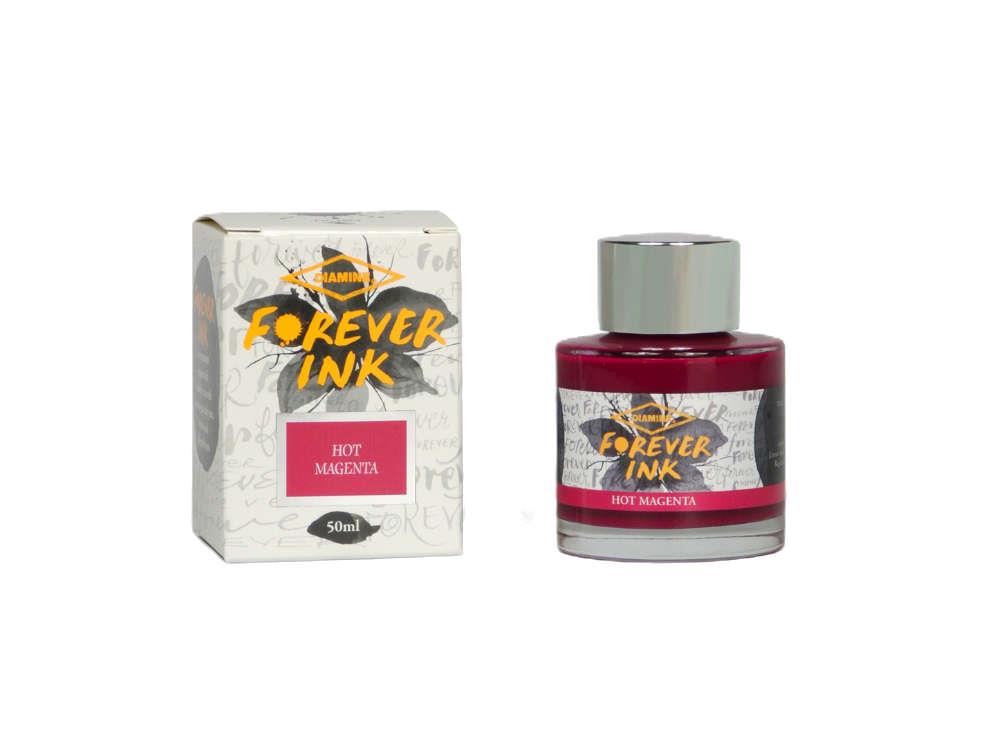 Diamine Forever Ink Collection -Permanent Pigment Ink Hot Magenta, Pink, 50ml