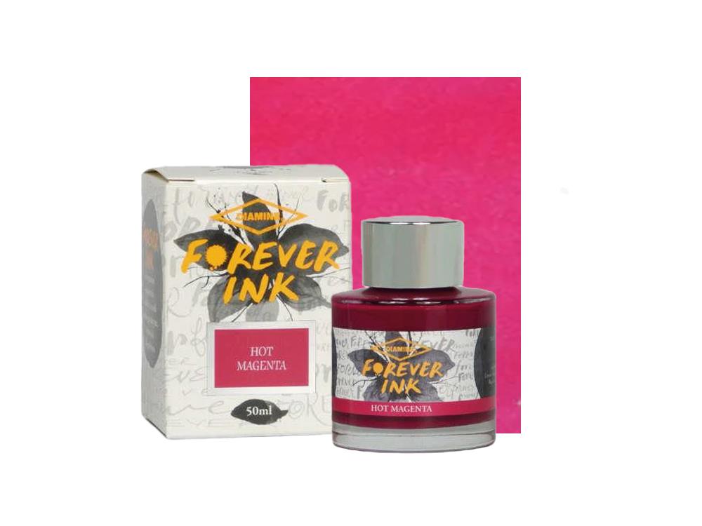 Diamine Forever Ink Collection -Permanent Pigment Ink Hot Magenta, Pink, 50ml