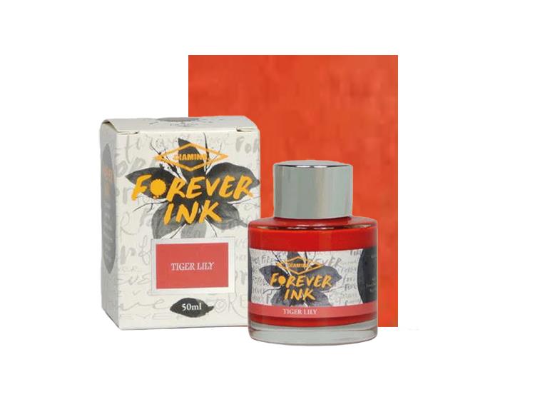 Diamine Forever Ink Collection -Permanent Pigment Ink Bottle Tiger Lily, 50ml