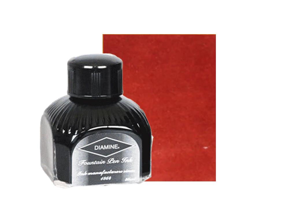 Diamine Ink Bottle Monaco Red, 80ml, Italyan crystal bottle