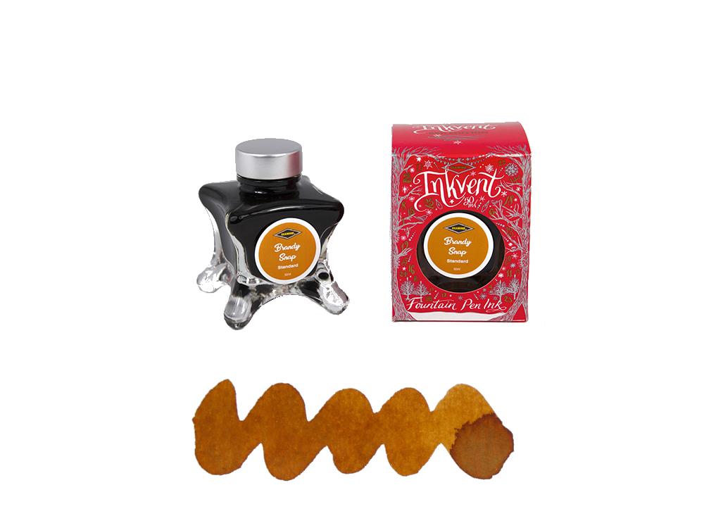 Diamine Brandy Snap Ink Vent Red Ink Bottle, 50ml, Yellow, Glass