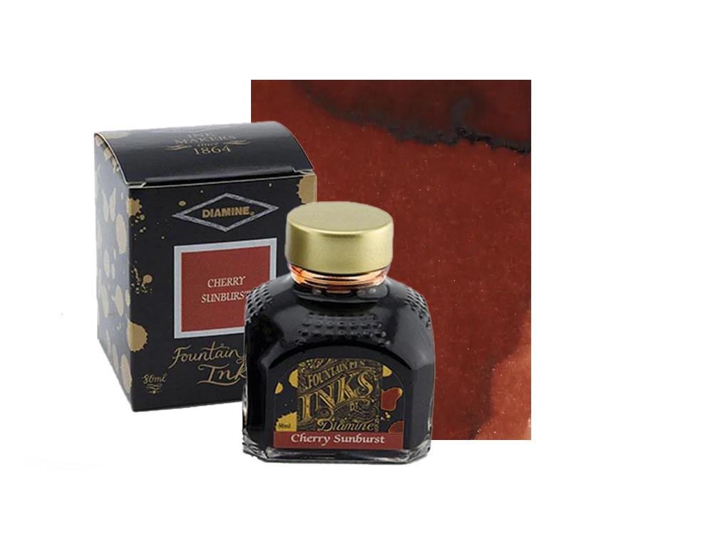 Diamine Cherry Burst Ink Bottle, 80ml., Crystal