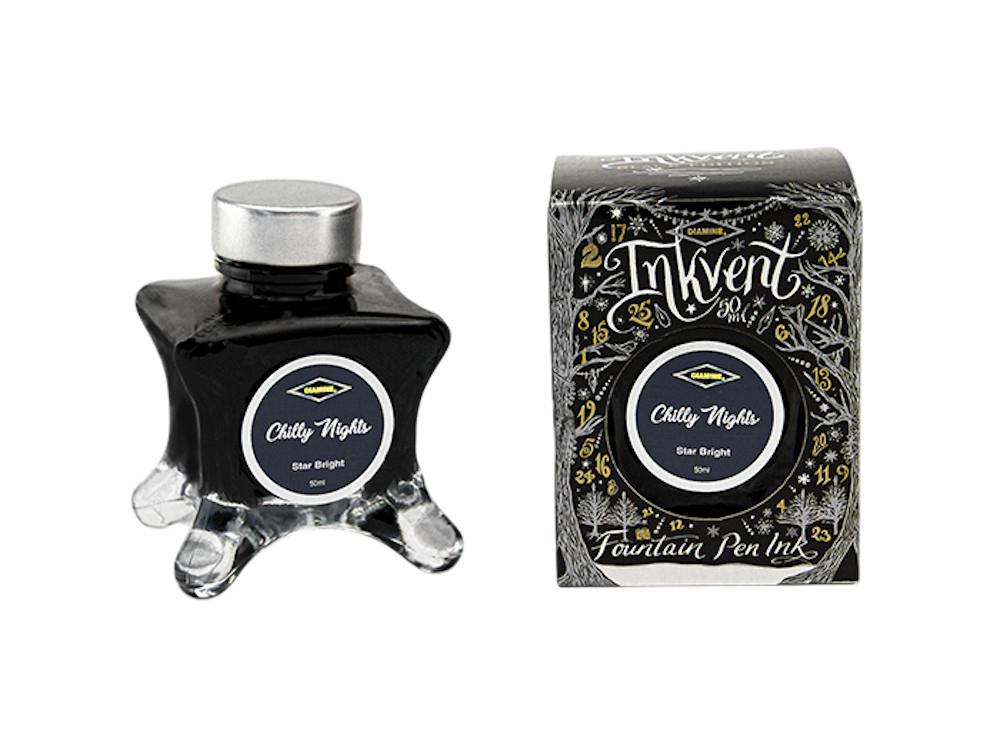 Diamine Ink Vent Black Star Bright Chilly Nights Ink Bottle, 50ml, Black