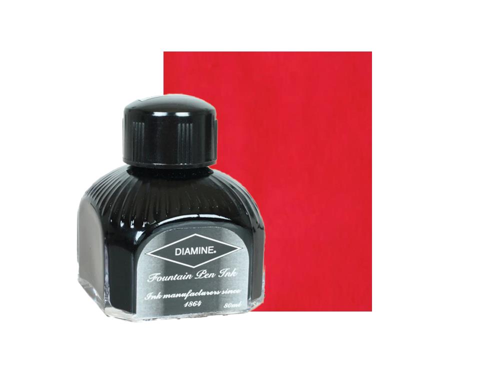 Diamine Ink Bottle Scarlet,, 80ml Italyan crystal bottle