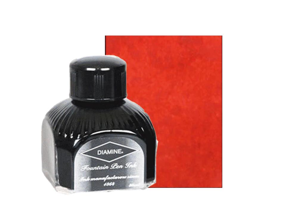 Diamine Ink Bottle Wild Strawberry, 80ml. Italyan crystal bottle