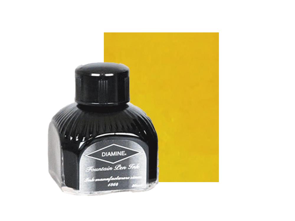 Diamine Ink Bottle Yellow, 80ml, Italyan crystal bottle