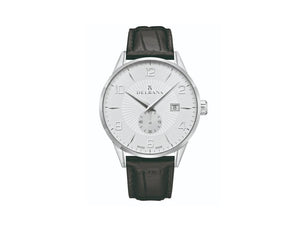 Delbana Classic Retro Quartz Watch, Silver, 42 mm, Leather, 41601.622.6.064