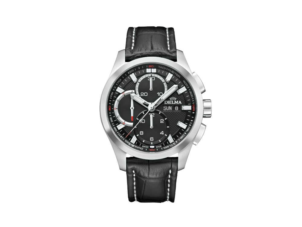 Delma Racing Klondike Chronotec Automatic Watch, Black, 44 mm, 41601.660.6.031