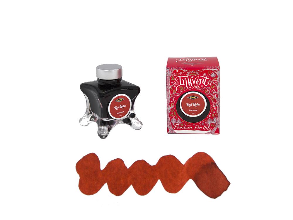 Diamine Red Robin Ink Vent Red Ink Bottle, 50ml, Red, Glass