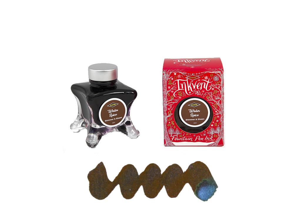 Diamine Winter Spice Ink Vent Red Ink Bottle, 50ml, Brown, Crystal
