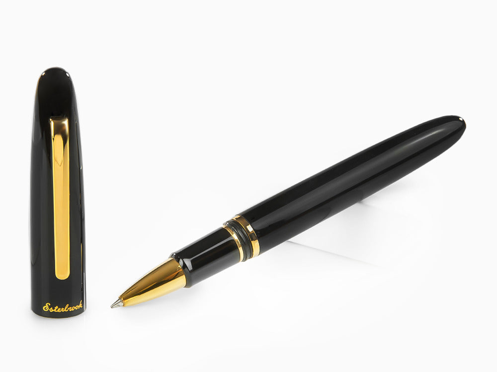 Esterbrook Estie Ebony Rollerball pen, Black Resin, Black, Gold plated, E117