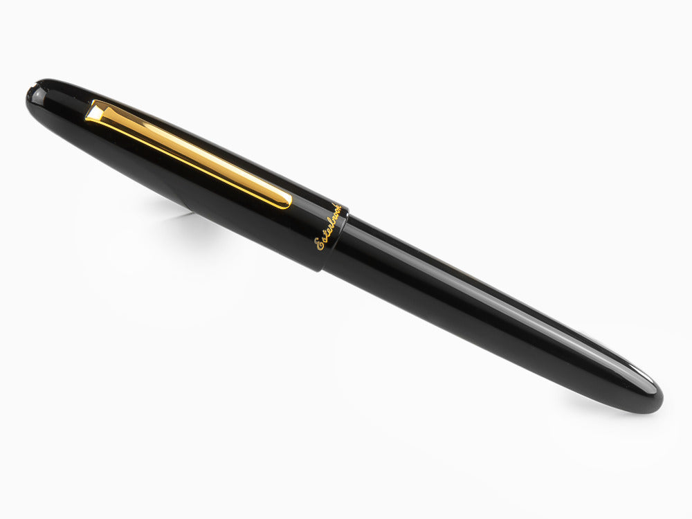 Esterbrook Estie Ebony Rollerball pen, Black Resin, Black, Gold plated, E117