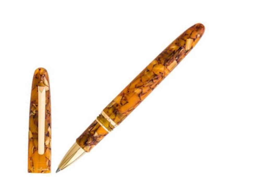 Esterbrook Estie Honeycomb Rollerball pen, Resin, Amber, Gold plated, E427