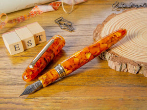 Esterbrook Estie Oversize Honeycomb Fountain Pen, Chrome Trim, E836