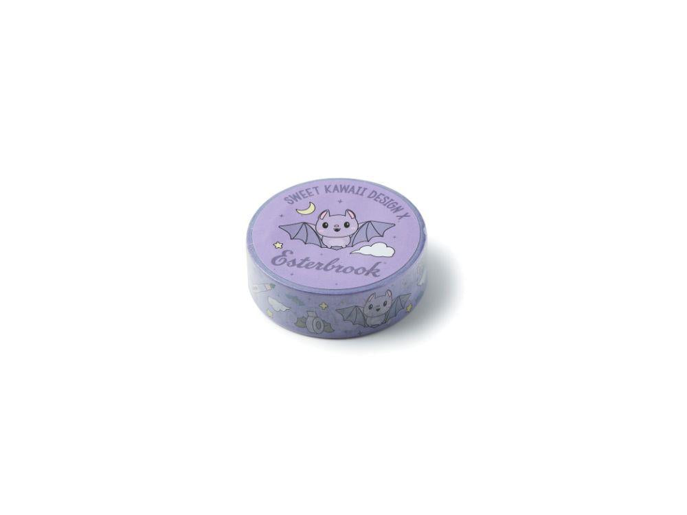 Esterbrook Pastel Halloween Purple Bats Washi Tape, Special edition
