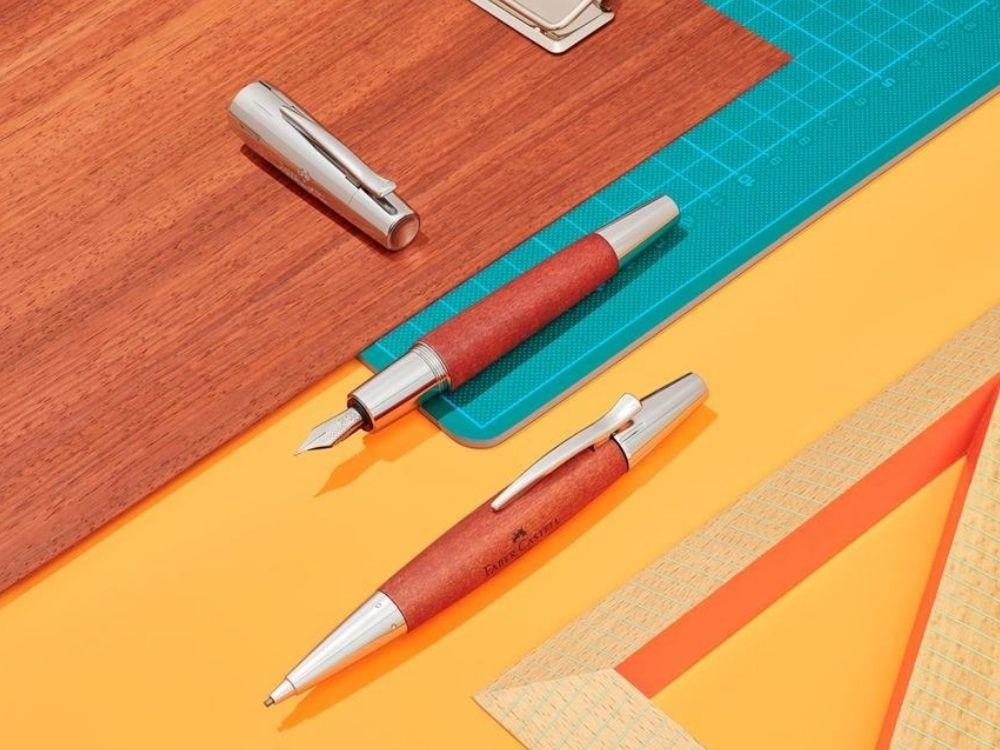 Faber-Castell E-Motion Fountain Pen, Wood, Brown, 148200