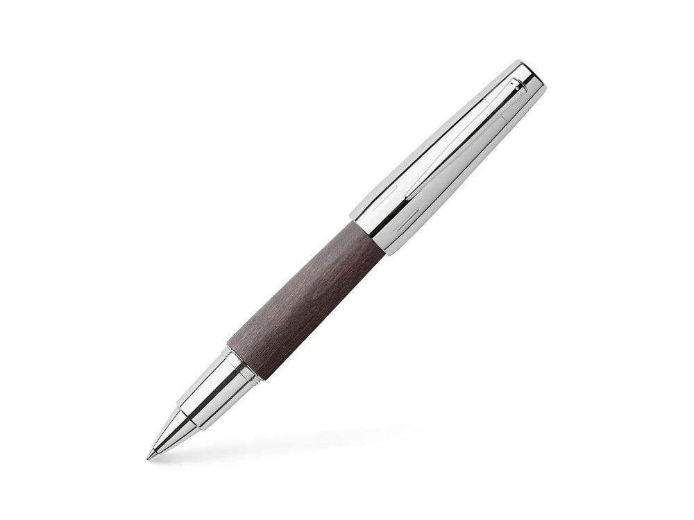 Faber-Castell E-Motion Rollerball pen, Pear wood, Black, 148225