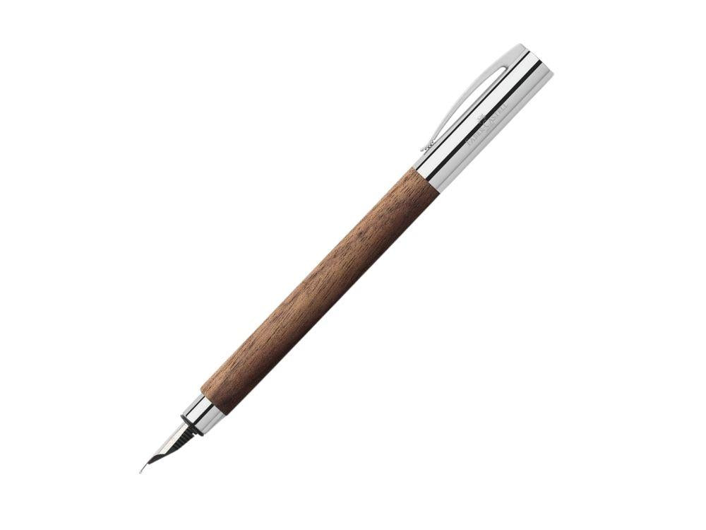 Faber-Castell Ambition Nogal Fountain Pen, Wood, Brown, Metal, 148580